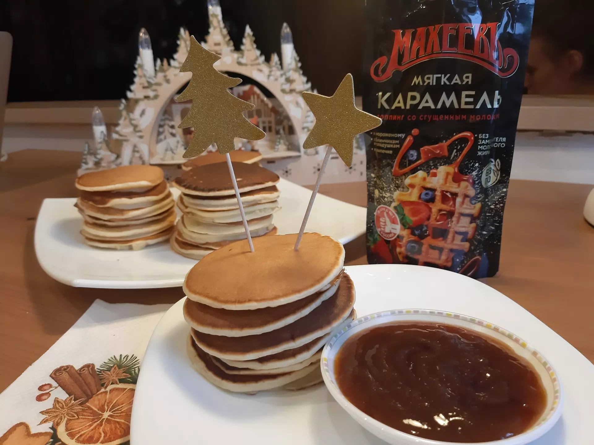 Панкейки с мягкой карамелью от махеевъ: шаг 7